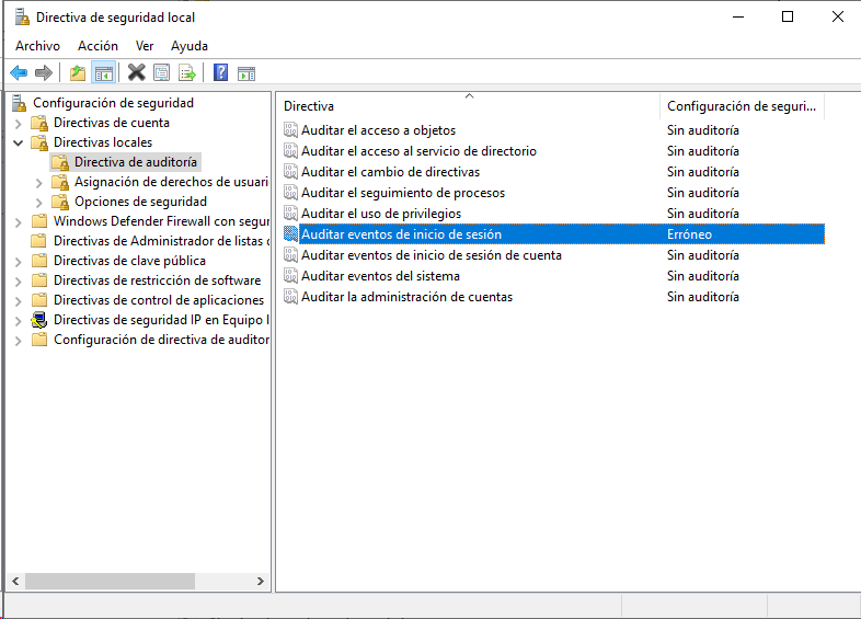 Para que funcione ts_block en Windows 10 hay que habilitar esto en secpol.msc