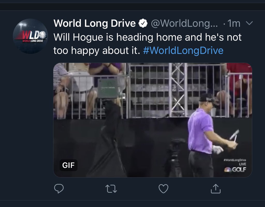 LDSheriff's tweet photo. When you break a shaft on the tee box on live television and then the association actually promotes it you have #ldproblems https://t.co/6rG1cWC5Jz