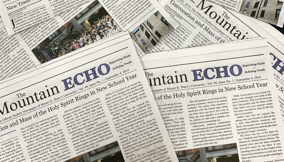 MSMMountainEcho's tweet photo. Hot off the press! ➡️Open for a sneak peek of the front page 👀 Pick up your copy of the Echo on campus today or visit our website #echoingtruth https://t.co/t6hxzkQj5o