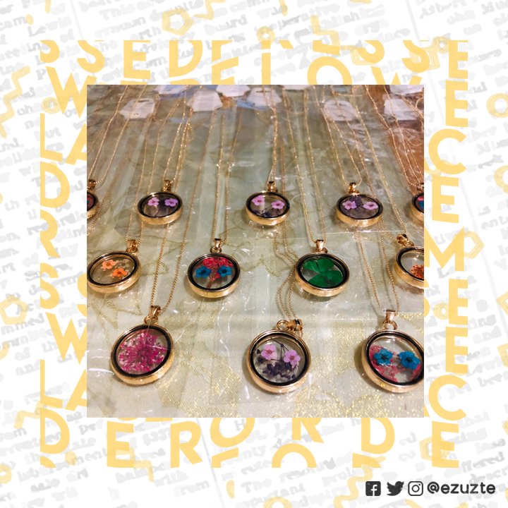 ezuzte's tweet photo. Guess what? Our best-selling pressed flower necklaces are back!! Batch 2 is now open for pre-order and you can order using the Google Form link below!!

#EzUztePreOrder
#EzUzteProductz
#EzUzte https://t.co/G5ZATYJdW3
