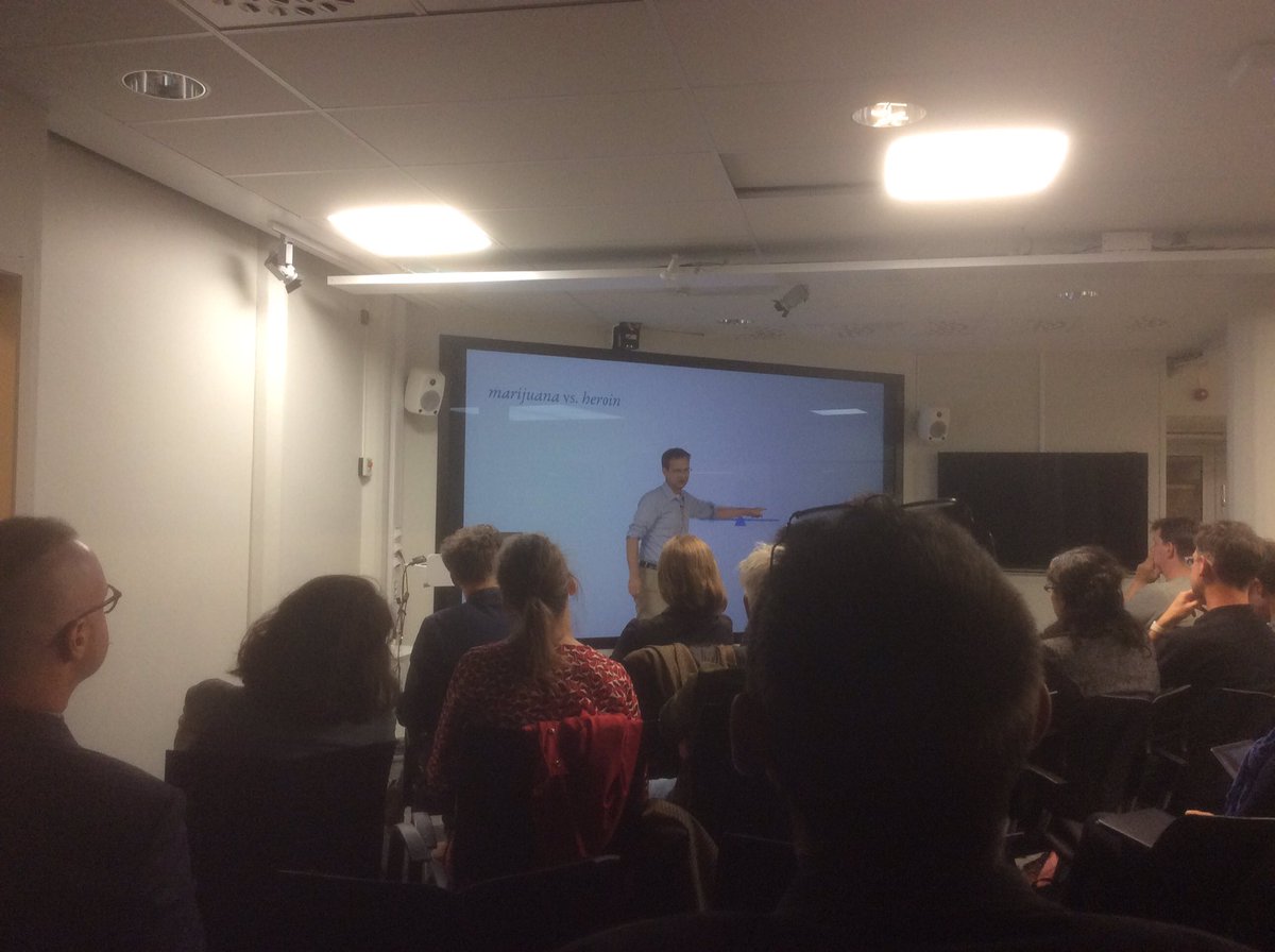 matsfridlund's tweet image. Great talk by @dmimno at @Humlab on #topicmodeling , heroin, marijuana, sci-fi, and ‘purposeful data modification’ which I argued would for humanists be better described as ‘meaningful source/text selection’ or something less sciency sounding.