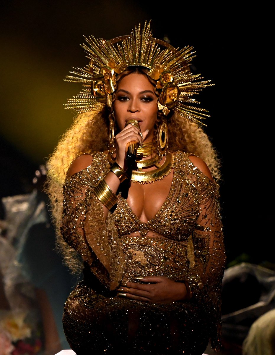 Complex's tweet photo. Happy 38th Birthday @Beyonce! 👑🐝  #BeyDay

Queen of many FIRSTS:

✨The first black woman to headline Coachella.
✨The first artist to have her first 6 albums debut at #1.
✨The first woman to win 6 Grammys in one night.
✨The first woman to have 3 albums hit 1B streams each. https://t.co/epURbDpFsP