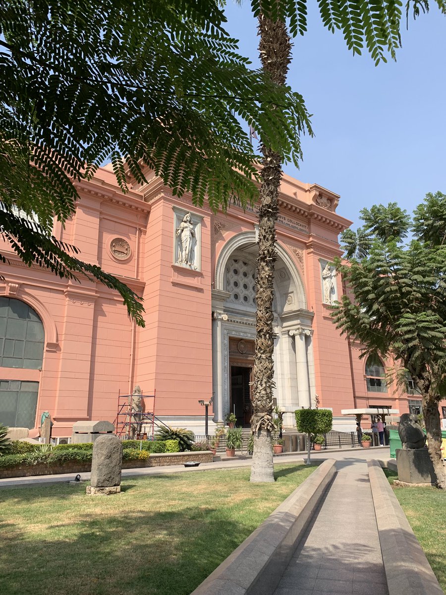 Steph_Boonstra's tweet photo. @CGraves88 and I stopped for an obligatory selfie in front of the always stunning Egyptian Museum and ran into @beautyramses who recognised us from Twitter!
#socialmedia #bringingtogether #selfies https://t.co/rkqtkzeZ7l