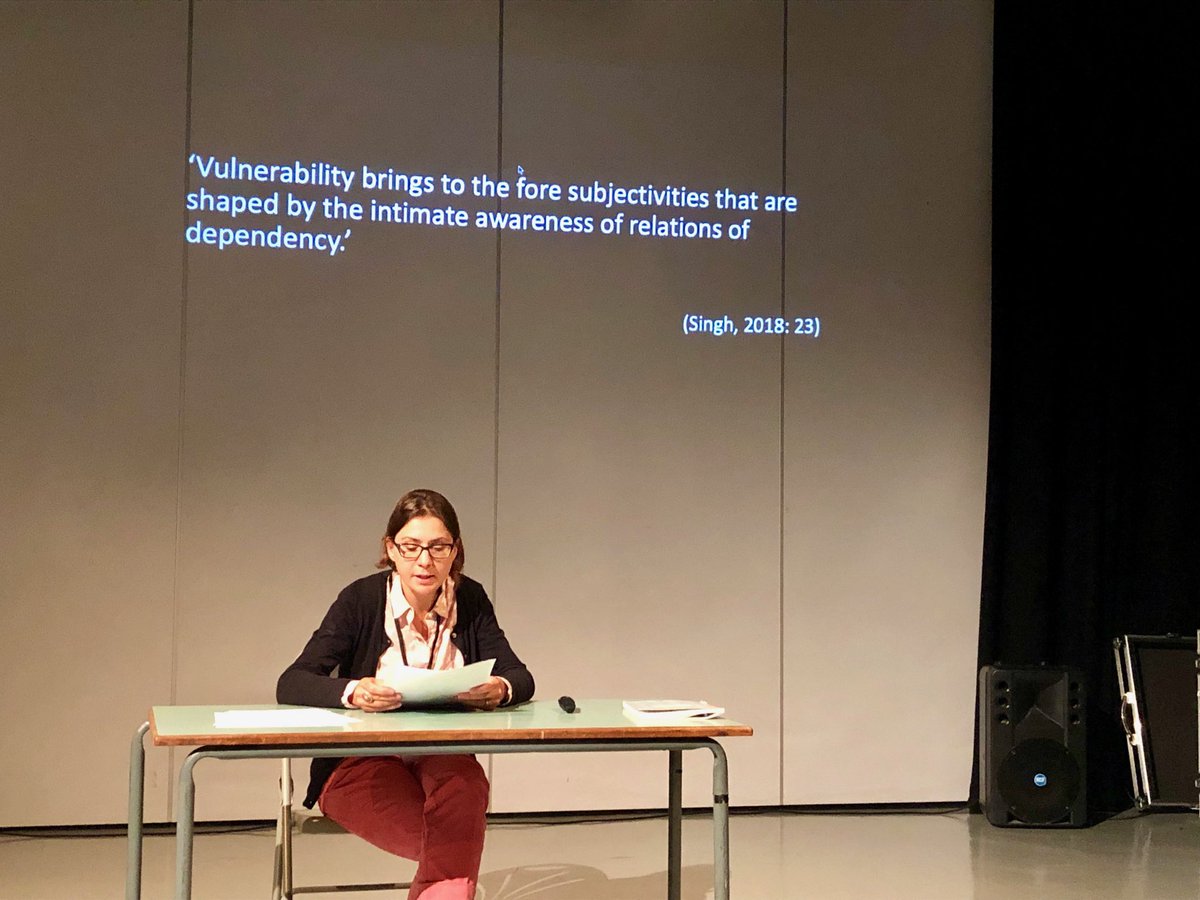 LauraCull's tweet photo. Great paper by Daniela Domm on the productive potential of discomfort and vulnerability ⁦@TaPRA_⁩ #TaPRA2019 https://t.co/gSe13alrVS