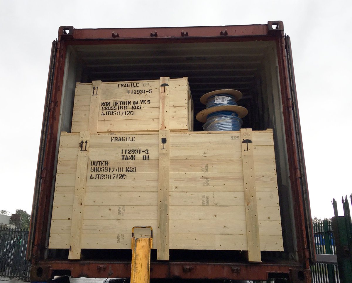 AJTensile's tweet photo. https://t.co/a9hWqAJDXx

A shipping container full of BioSphere gasholders about to be sealed for the long sea voyage down under to Sydney, Australia. As you can see, distance is no object. AJ Tensile Biogas Systems Ltd have installations in countries all around the world. https://t.co/Wi2gkEyzDh