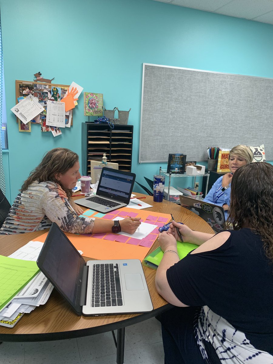 @4thmathlady32 and <a href="/LeahGof77376492/">Leah Malone</a> 5th grade Math PLC at work!  <a href="/hcebulldogs/">Hill Country ES- Bandera ISD</a>