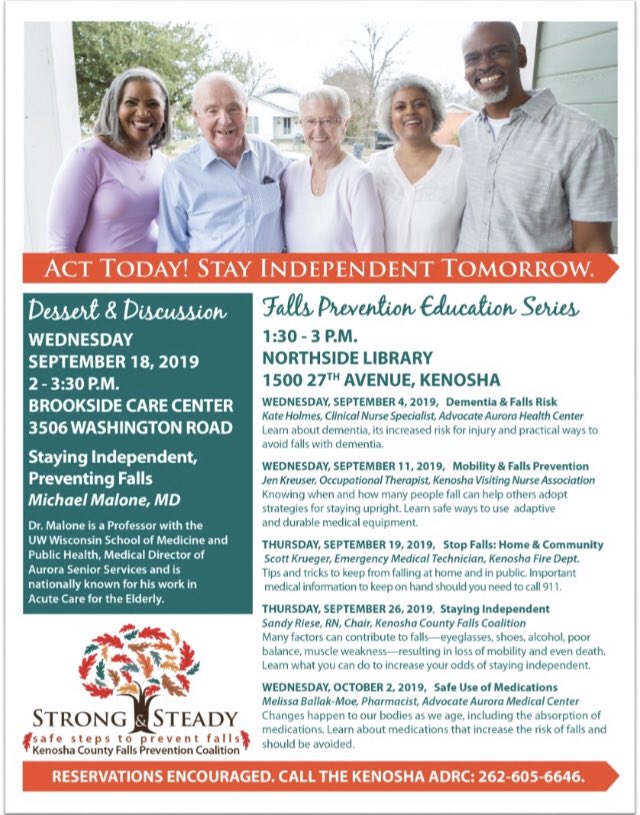 SeniorHealthAd1's tweet photo. September is National Falls Prevention Awareness Month. There are some great programs available to learn more ... https://t.co/9jJGe3V63h