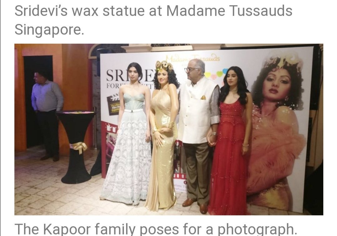 humblemumble2k's tweet photo. @TandonRaveena @CheshtaMalhotra @Astonished #MyDearTweepals #GoodToSeeYouInAction
#YourtwitterJockey #Fantale #met @SrideviBKapoor & @aapkadharam #30yearsback #Nakabandi #Today #standinNextTo @SrideviBKapoor
#MadameTussadsSg #SrideviLivesForever @humblemumble2k felt surreal @aapkadharam #wantTotouch #Urfeetonce https://t.co/1IZu9kJ8LJ