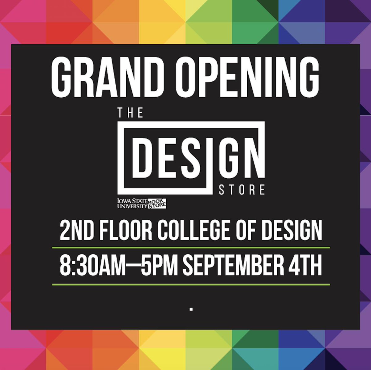isubookstore's tweet image. The Design Store is back in business!  Our satellite store inside the College of Design is officially open for the fall semester!  We're open Monday-Thursday 8:30-5pm ready to help with all your design needs!
#CollegeOfDesign #DesignStore