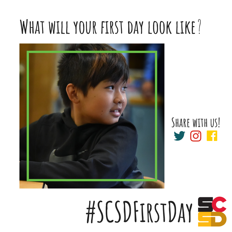 We look forward to welcoming students back for their #SCSDFirstDay tomorrow - Thursday, 9/5! We're excited for a new year of #SCSDSuccess!