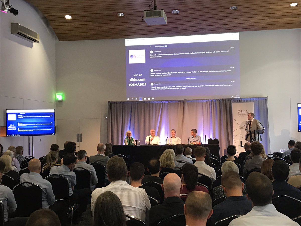 Panel session at #OSMAconference discussing how will a UK National #Geospatial strategy interface with the Scottish strategies and how will it  take account of devolved issues?