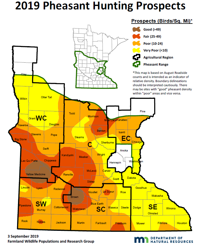 pheasants4ever's tweet photo. BREAKING: @mndnr pheasant roadside results. Need for more habitat exacerbated by snowmelt &amp; rainfall in April &amp; May contributed to widespread flooding and estimated hatch dates indicate that nesting activity was delayed over much of the pheasant range https://t.co/eBBmGRA6lk https://t.co/dYLR8Ls4NB