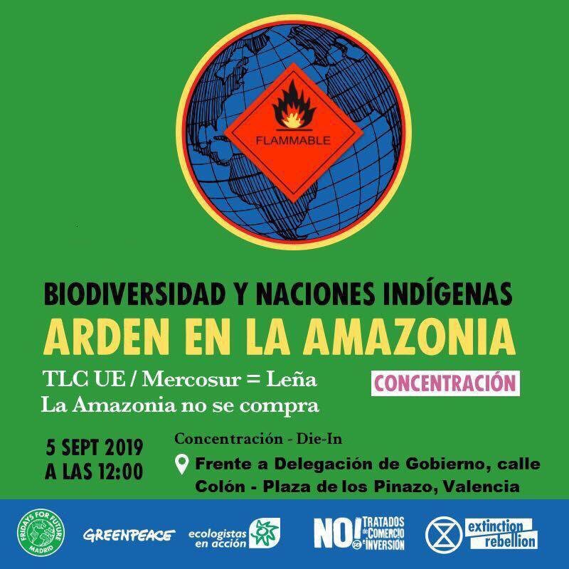 IntersindicalV's tweet image. #5Set Ens veiem en la Concentració demà a les🕛12:00 en la Plaça dels Pinazo València
👇
@IntersindicalV se suma a la concentració en defensa de l’Amazònia
@ecologistas @AEAgro
@ecologistespv @attacpv @for_valencia @ecologistesVcia @Greenpeace_CV @XRValencia1
@STEPV_Iv @iv_stas