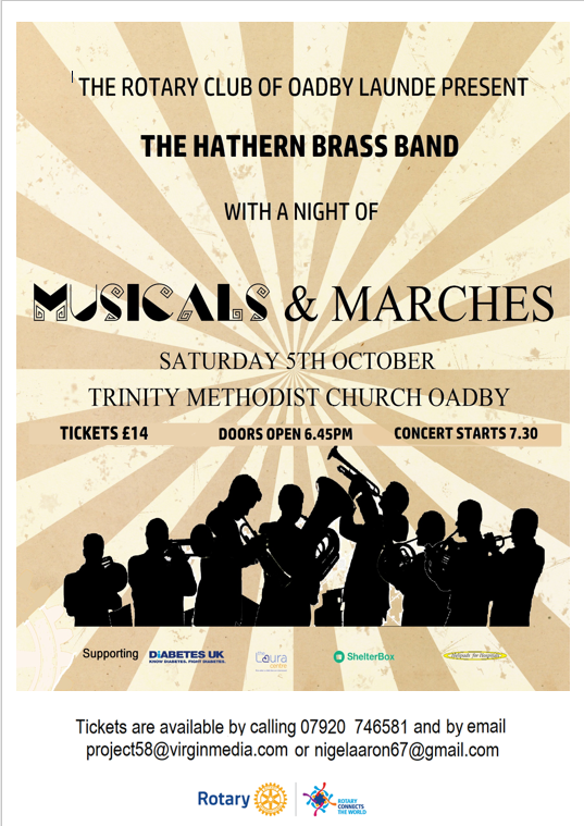 BChampCollege's tweet image. Our friends over at The Rotary Club of Oadby are holding a brass band concert on Saturday, 5th October   to raise funds for Helipads for Hospitals @TLCentreuk, @DiabetesUK and @ShelterBox 💛 This looks to be an incredible evening for a wonderful cause so don't miss it! 💛🤝