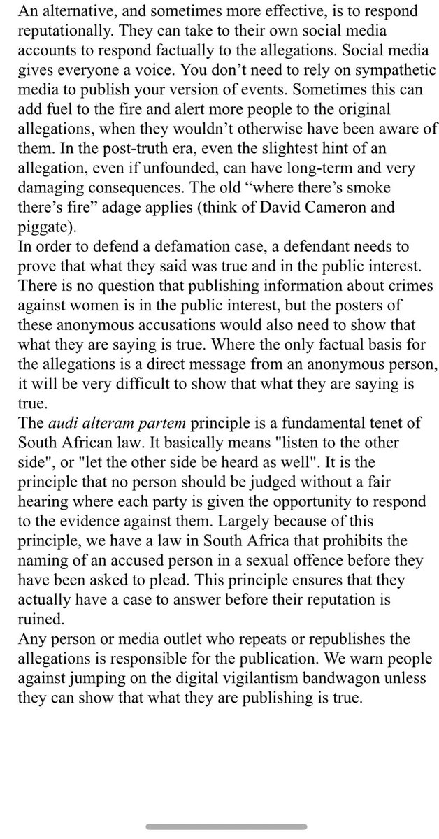 EmmaSadleir's tweet photo. My thoughts on the legalities of anonymous naming and shaming in the #AmINext campaign https://t.co/npofLTEzqE
