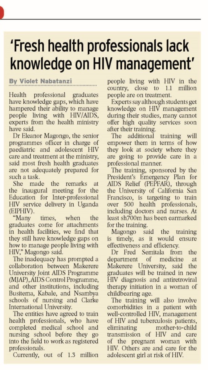 ShayanneMartin's tweet photo. Congratulations to #EIPHIV in Uganda and the many other @STRIPEHIV projects launching training programs this month! @MakerereU @PEPFAR https://t.co/xllvmW8Ip3