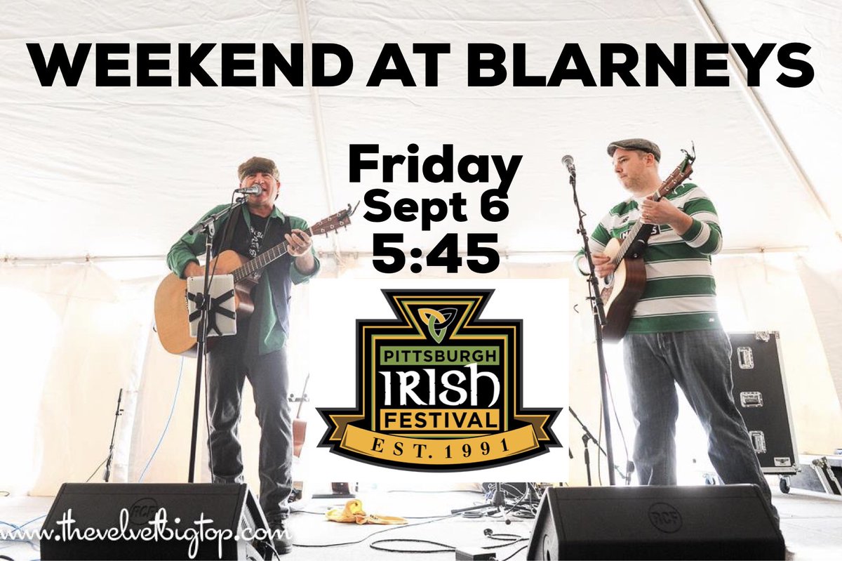 #Friday # HappyHour admission is only $5 4pm-6pm at #PittsburghIrishFestival @PittsburghIrish #WednesdayMotivation @PghCurrent @Pitt_DealFinder @burghline @PGHTodayLive @irisheyespgh1 @PghMusic1st @PghStPatsParade #Irishmusicparty @BWagnerBarFlys @IHi5Now #thevelvetbigtop
