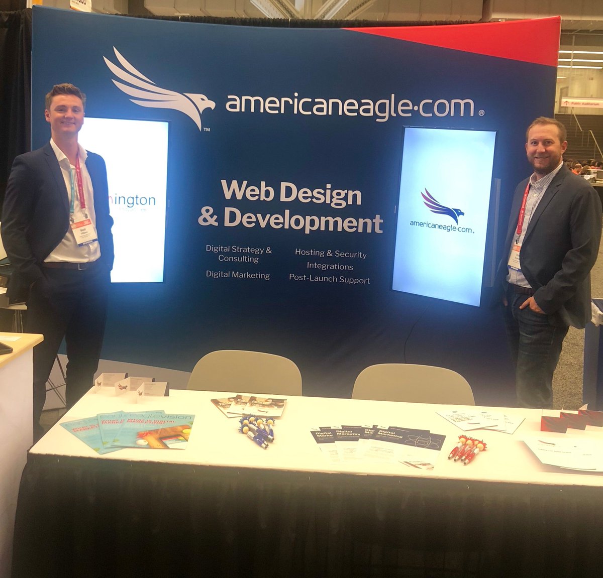 _Americaneagle's tweet photo. Our digital strategists are waiting for you at booth #430! Be sure to swing by and let us know how we can help enhance your #contentstrategy! #CMWorld 
#contentmarketing #DigitalTransformation https://t.co/1CxOREalid