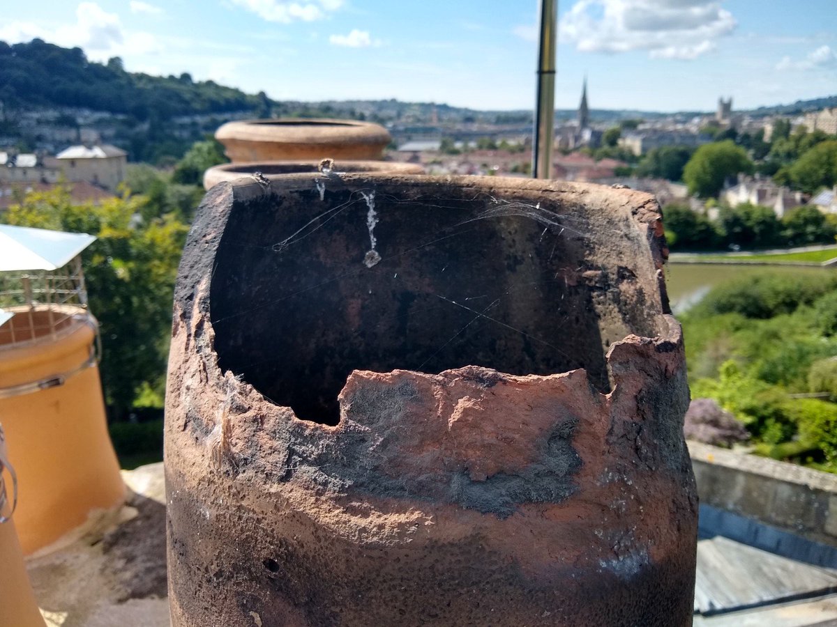 HotFlue's tweet photo. Atop the stack, we also deal with pots, cowls, bird guards and repairs. Michael &amp; Rob have a head for heights, love a risk assessment and have all the PPE and insurance necessary to safely and legally perform these jobs. For caps and cowls we use #brewercowls. https://t.co/FouR5rqen4