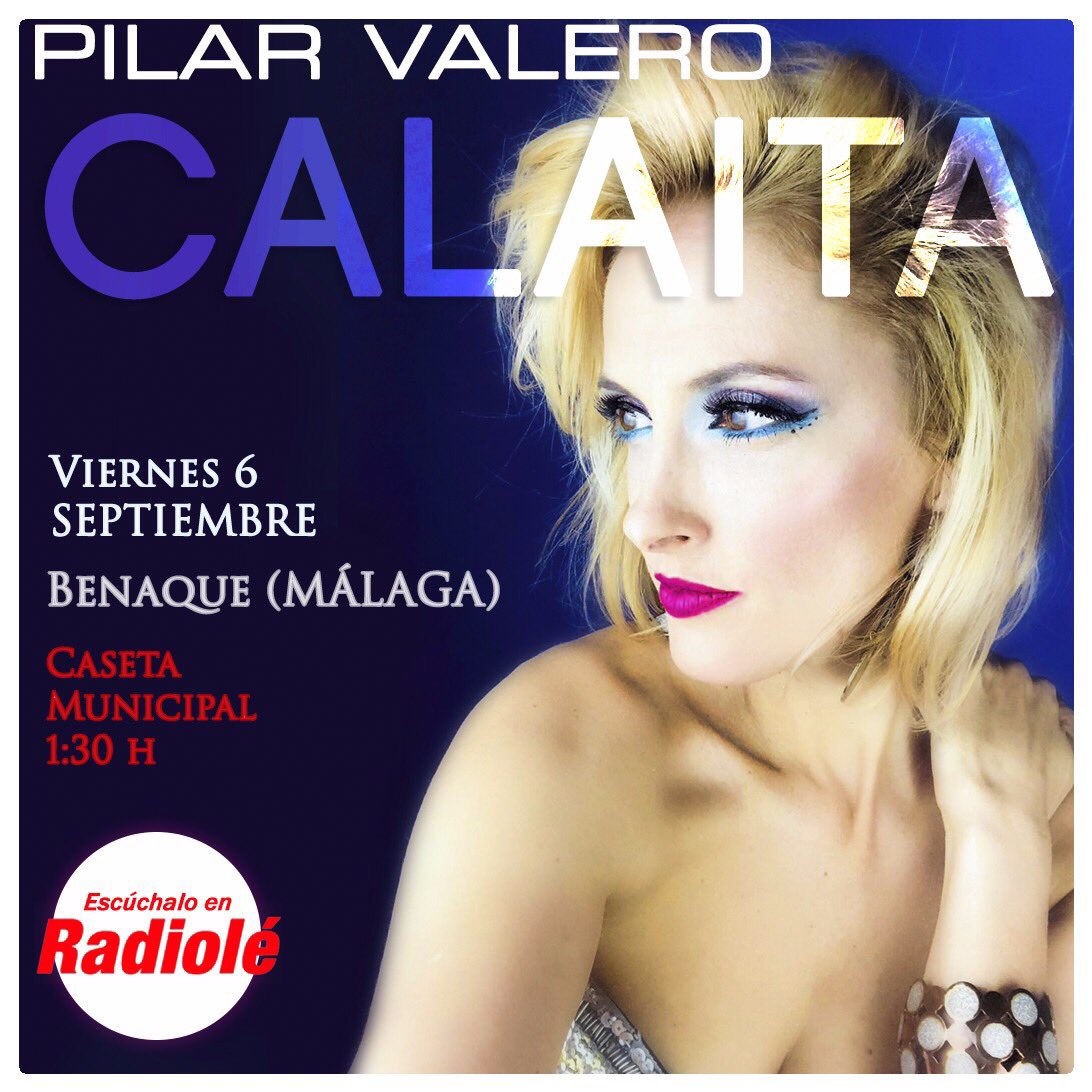 PilarCalaita's tweet photo. Este viernes os cantaré mis canciones... ¡¡estoy emocionada!!🥰
.
#concierto #pilarvalero #benaque #malaga #calaita #miscanciones #septiembre #september #concert #calaitaportuamor #lareinadelosmares #radiole #rumba #rumbeando #rumbas #mivoz #vengavamos #arribalapestaña https://t.co/MpRGzzn4dt
