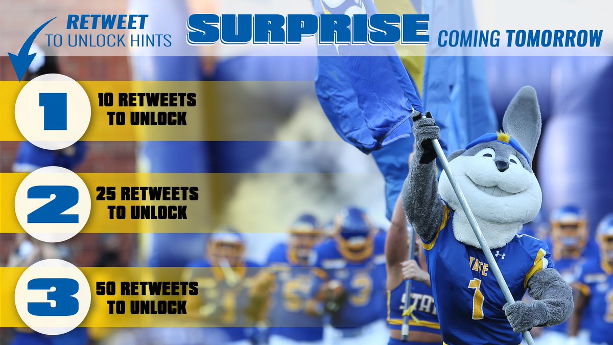 #JackrabbitNation, we have BIG NEWS for you coming tomorrow! 

Retweet this graphic to unlock hints!