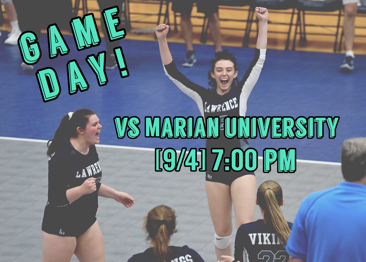 LUVikingVB's tweet photo. Game day!!! 🏐 TODAY at 7:00 PM, come out to Alexander Gymnasium and help support our LUV ladies as they play against Marian University! 💗 #letsgovikes https://t.co/t0dzvZNDYy