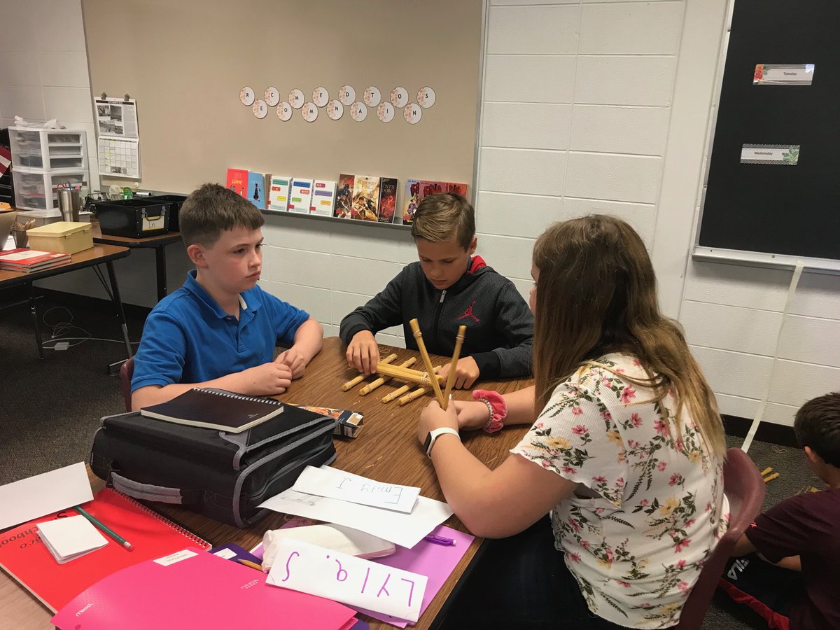 sararadk's tweet photo. Building spaghetti bridges #Infinity2019/2020 https://t.co/54bAc0fqnz