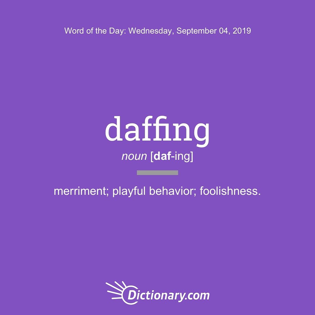KeithRMueller's tweet photo. Today's playful #wordoftheday is "daffing" - a word Daffy Duck might like? (lol) #WOTD #grammar #fantasybooks #fantasyauthor #amreading #keithrmueller https://t.co/ExuTJAzkRc