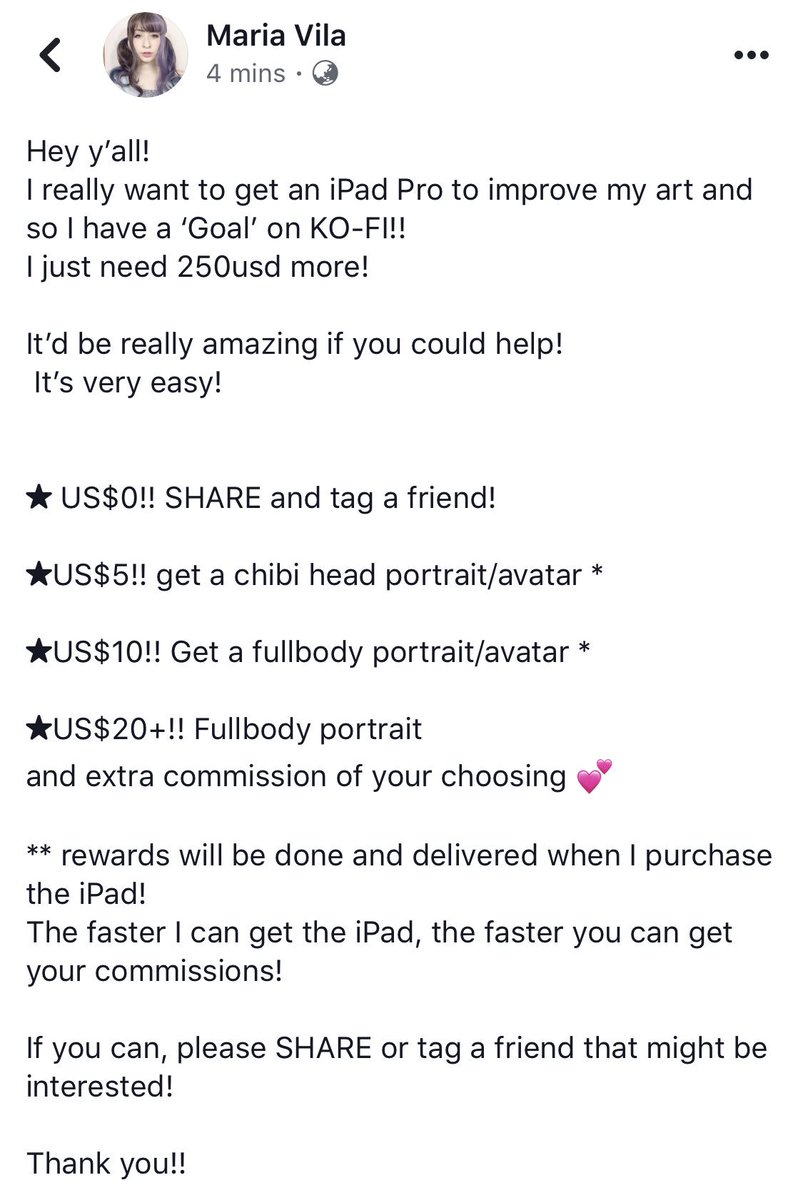 intheSkyMaria's tweet photo. HI!!!
Im trying to get an iPad Pro, please help me achieve my GOAL at https://t.co/qVyYcTrQr1
#RT #ArtistGoal #InTheSkyiPad https://t.co/Etm0Tz1rBZ