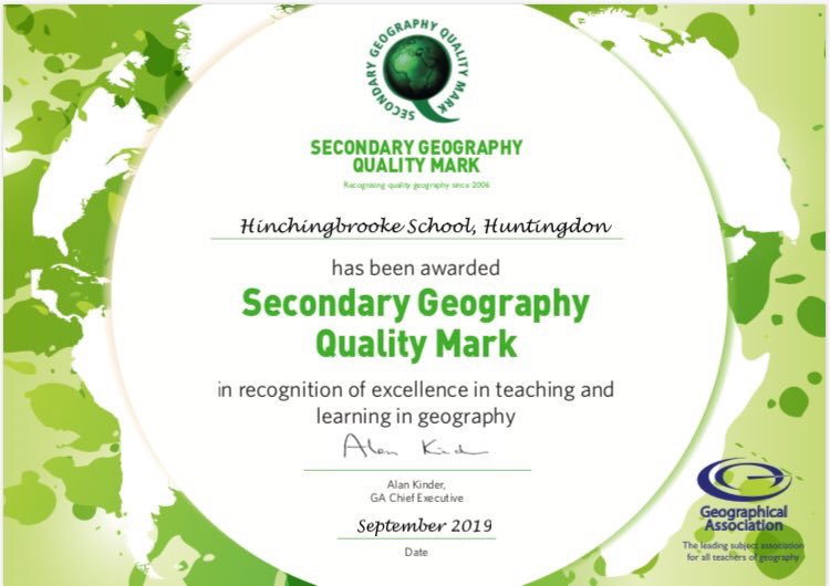 mjdurrant1209's tweet photo. Very pleased that our hard work has resulted in the department being awarded the @The_GA Secondary Geography Quality Mark. Great way to start the year! https://t.co/2Sn7hOw3qg