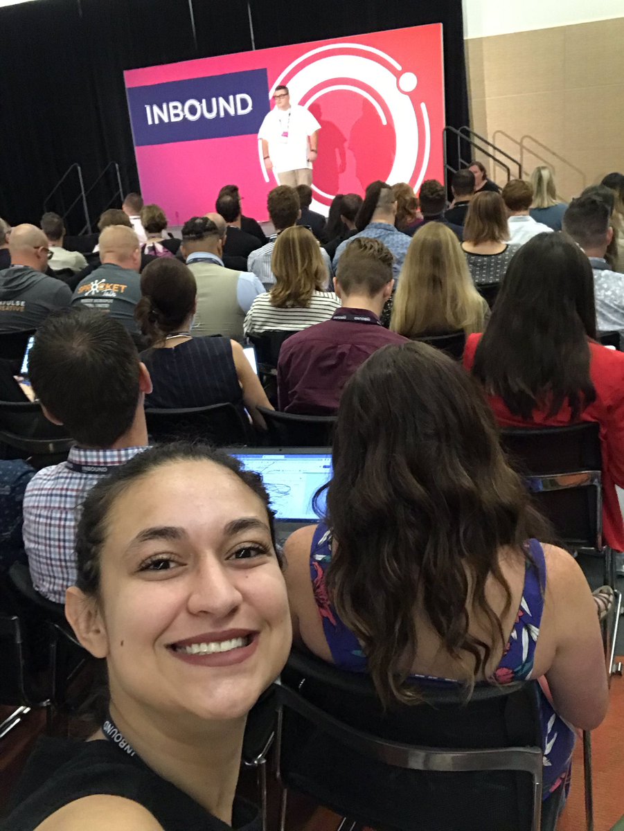 JulieNGelb's tweet photo. “Always be authentic. Be y-o-u. You are enough.” - @GeorgeBThomas

That’s why I’ll always be the one shouting woo from the crowd &amp; taking selfies to commemorate my adventures! #gbtvideo #inbound19 https://t.co/D0wiZEIvJj