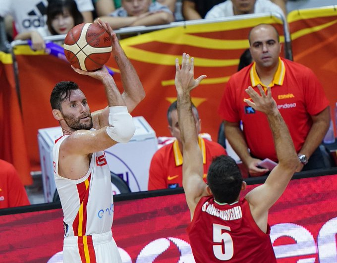 Rudy Fernández, durante el partido ante Irán.
