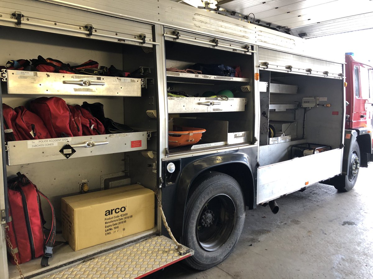 IFRAScotland's tweet image. Vehicle🚒 98 is nearing completion, still some equipment to be loaded before this former @fire_scot Emergency Tender is on its way to Argentina 🇦🇷 to continue saving lives. @UKinArgentina @ARGinUK
