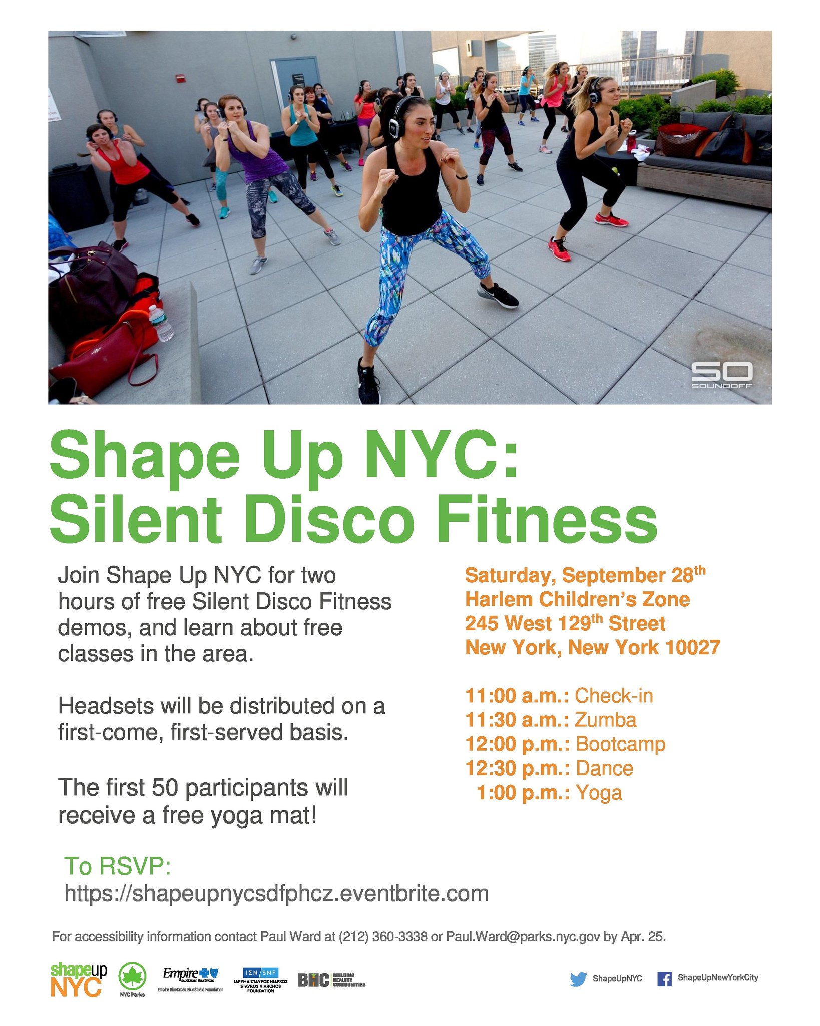 Shape Up NYC on X: #SilentDiscoFitness #HarlemChildrensZone