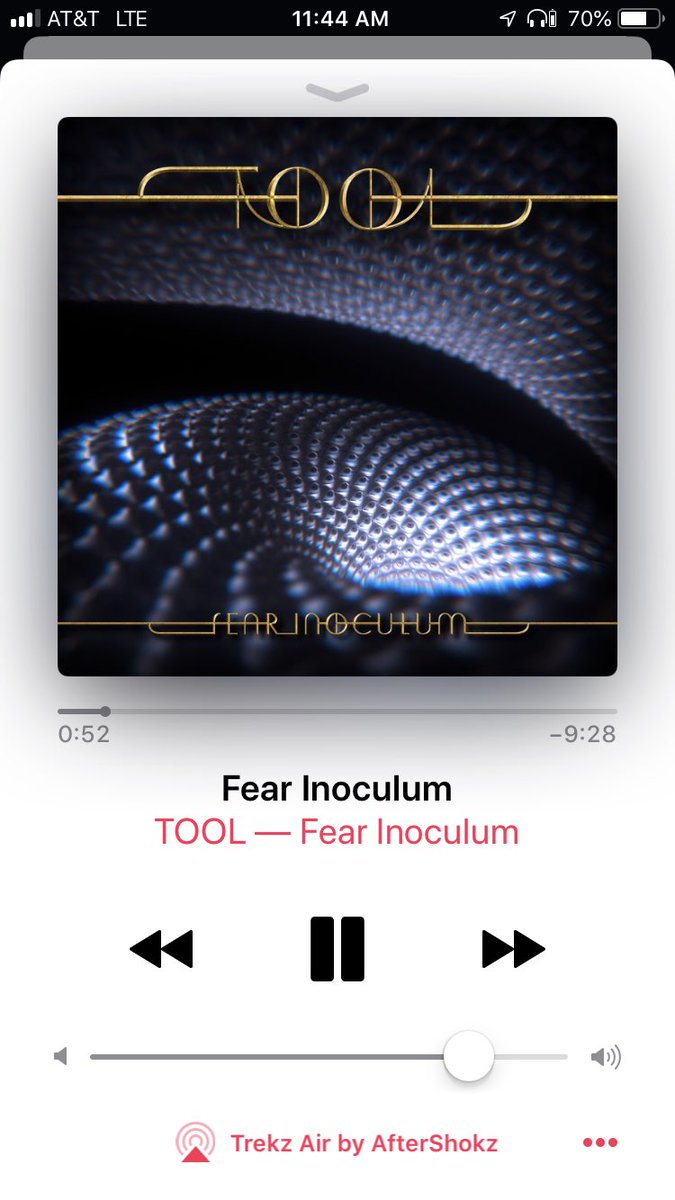 Paused the podcast I was listening to in order to checkout the new <a href="/Tool/">TOOL effing TOOL</a> album. If <a href="/BIM2theBone/">Josh Bone</a> is excited, it’s worth checking out.