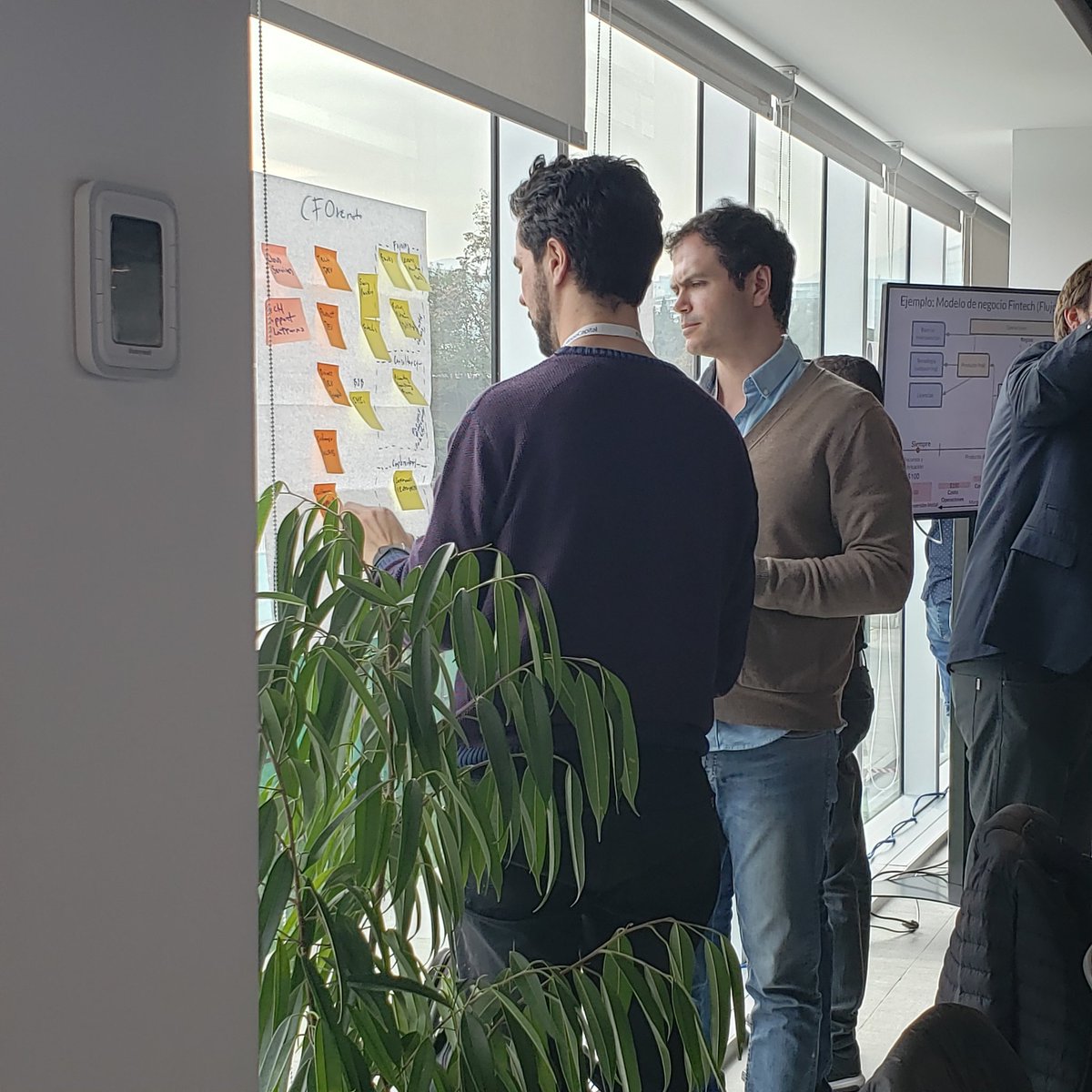 VilCap_Latam's tweet photo. Las #startups mapean su modelo de negocio en preparación para la sesión con mentores que les darán feedback al respecto.  #FinanceForward2019 https://t.co/OI20bdX0iQ
