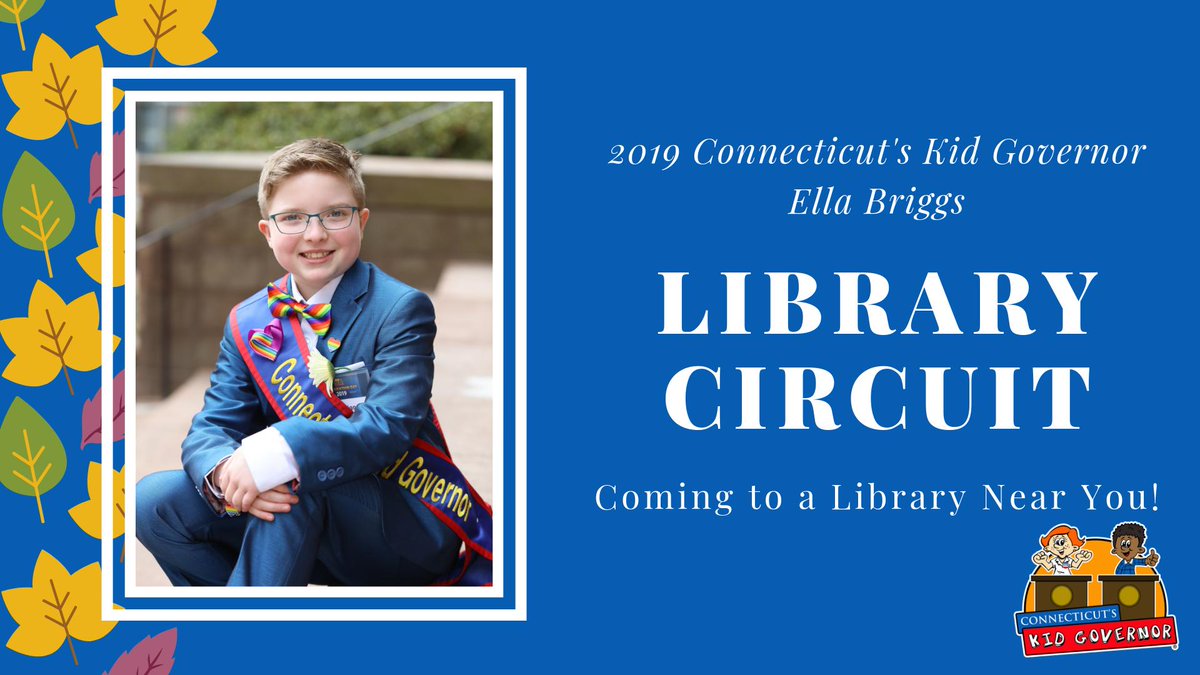 CTKidGovernor's tweet image. We&apos;re a week away from #CTKGElla&apos;s first #LibraryCircuit stop! Join Ella and the #CTKGTeam at East Hartford Public Library on September 11th at 6:30pm. RSVP on Facebook to let us know you&apos;re coming: ow.ly/2eqq50vWuHQ