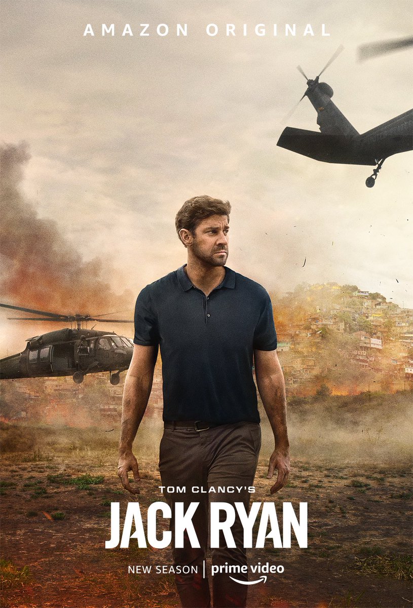 johnkrasinski's tweet photo. New poster today... new info tomorrow.  Here we go!  #JackRyan @PrimeVideo https://t.co/j9TwWJyDaM