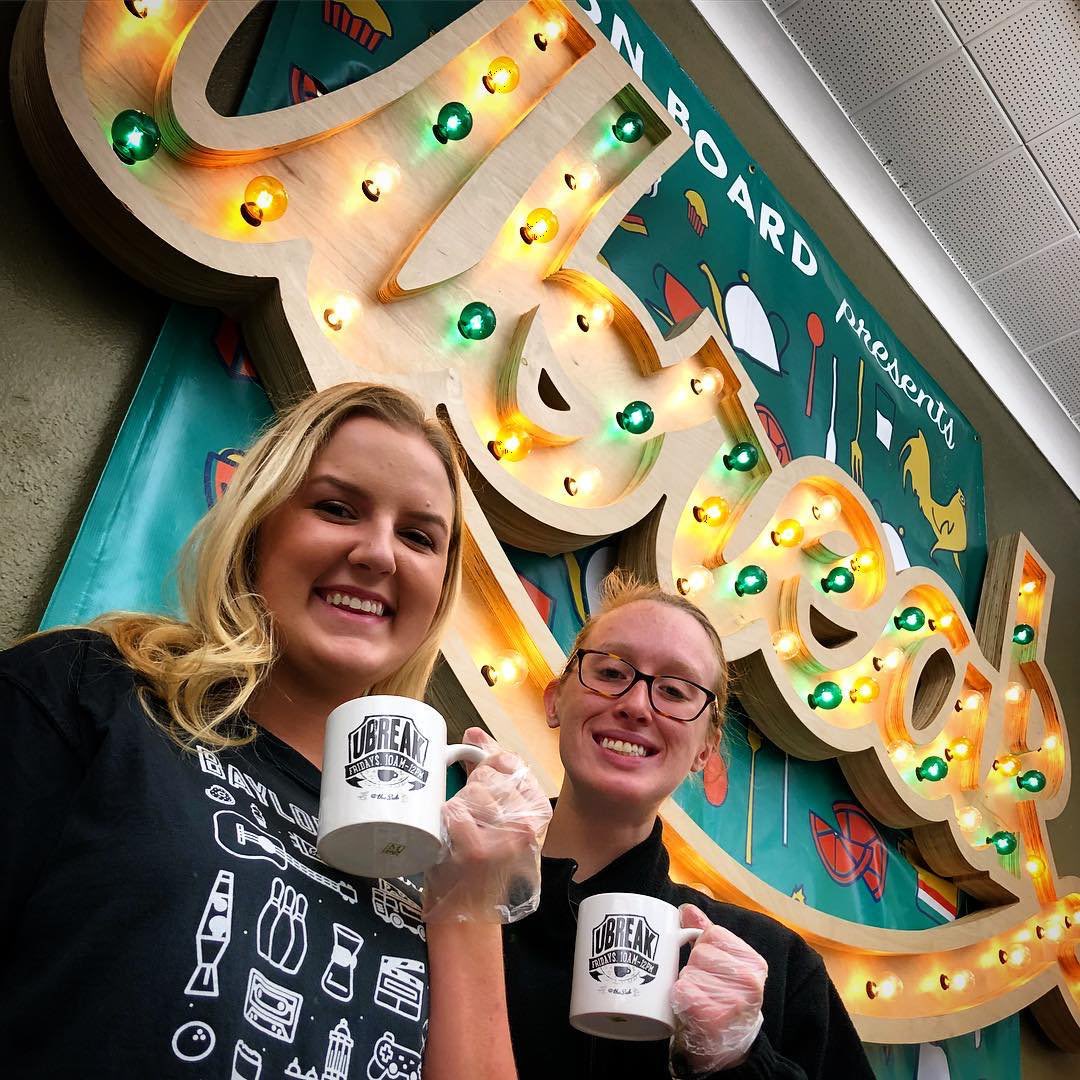 BU Student Activities (@baylorstuact) on Twitter photo Guess what???
Your favorite pop-up brunch bar returns this week as well!!! Join us Friday, September 6 from 10am-12pm in the SUB 1st Floor to celebrate making it through the first two weeks of school!
We’ll be serving FREE <a href="/CommonGrounds/">Common Grounds</a> coffee & Nightlight Donuts!!! ☕️🍩🙌🏽 Guess what???
Your favorite pop-up brunch bar returns this week as well!!! Join us Friday, September 6 from 10am-12pm in the SUB 1st Floor to celebrate making it through the first two weeks of school!
We’ll be serving FREE <a href="/CommonGrounds/">Common Grounds</a> coffee & Nightlight Donuts!!! ☕️🍩🙌🏽