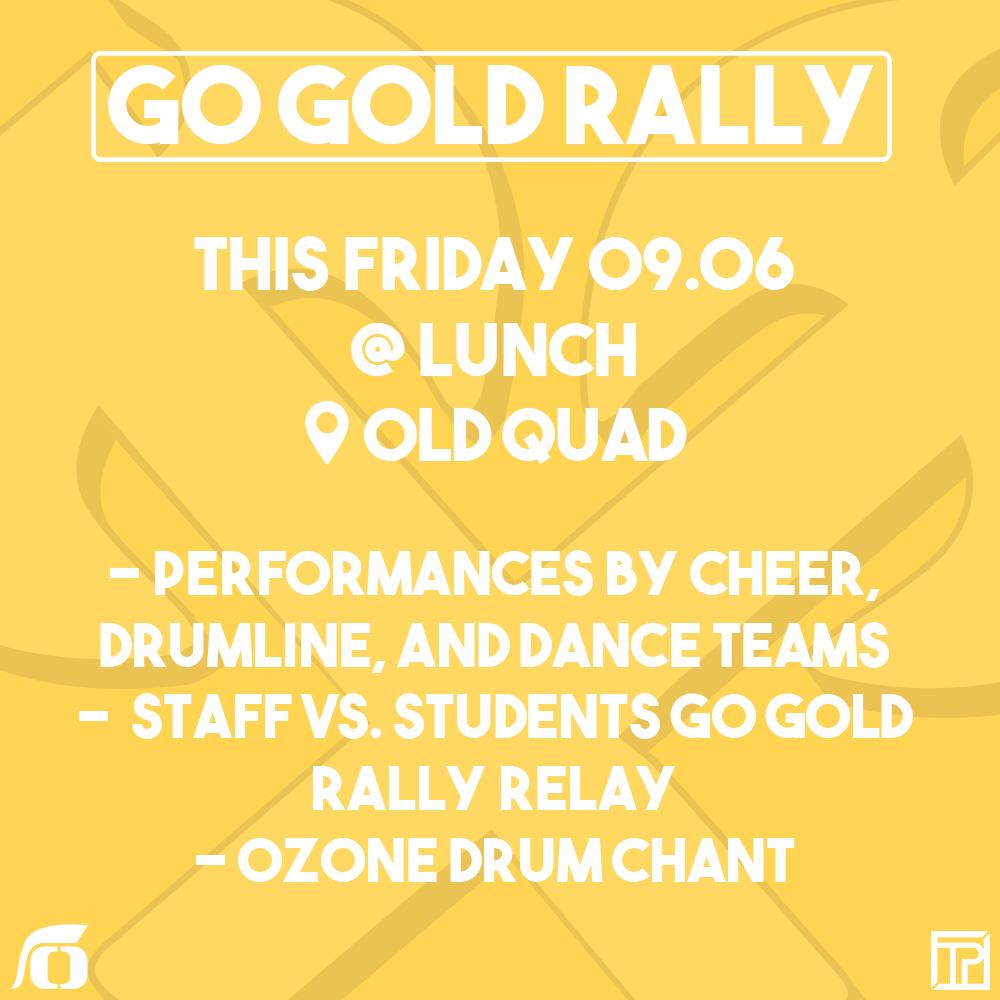 TROJAN PRIDE (@trojanpride80) on Twitter photo GO GOLD Game Day Lunch Rally this Friday! Hilarious Staff vs Students Rally Relay // T-Shirt Toss // Performances // New Ozone Drum Chant you won’t want to miss! <a href="/OR_Ozone/">Oak Ridge O-Zone</a> <a href="/ORASBLeadership/">ASB LEADERSHIP</a> <a href="/ORHS_Football/">OR Trojan Football</a> GO GOLD Game Day Lunch Rally this Friday! Hilarious Staff vs Students Rally Relay // T-Shirt Toss // Performances // New Ozone Drum Chant you won’t want to miss! <a href="/OR_Ozone/">Oak Ridge O-Zone</a> <a href="/ORASBLeadership/">ASB LEADERSHIP</a> <a href="/ORHS_Football/">OR Trojan Football</a>