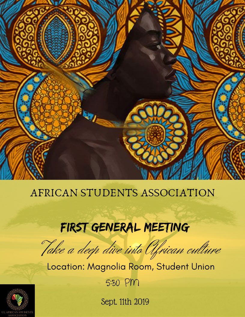 ullafayetteasa's tweet image. Join UL ASA on September 11th to get plugged into upcoming events and learn about what ASA has to offer 

When: September 11@ 5:30pm 
Where: Magnolia Room, Student Union 

See you there! #ULGetInvolved #ul23 #ul22 #ul21 #ul20 #ul19