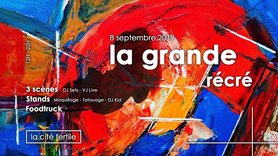 Diskonectedcrew's tweet image. LA GRANDE RÉCRÉ ⛱ c’est ce dimanche à @LaCiteFertile (Pantin). Avec 3 autres collectifs parisiens, 1 hectare d’activités et 3 scènes !