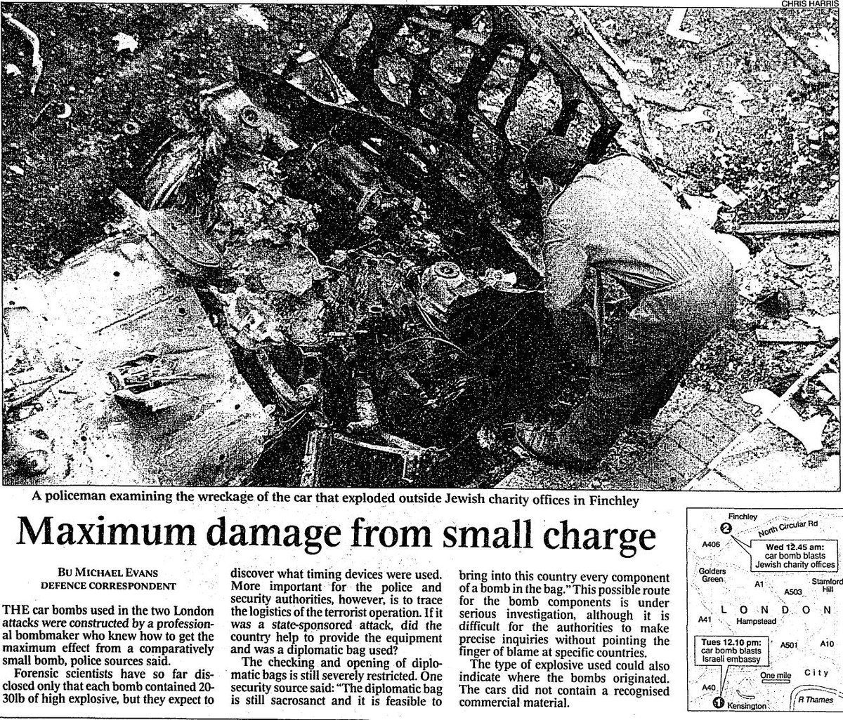 2/ Let's begin in January 2006—it's not the very beginning, but still a very good place to start. Not for the first time, Corbyn then campaigned for the release of two convicted terrorists who who set off a bomb at a London building HOUSING JEWISH CHARITIES and at the IL embassy.