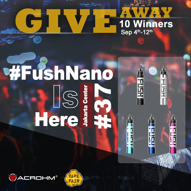 Giving away 10 new-releasing Fush Nano!
Enter:
1. Like Acrohm page
2. Tag 3+ friends and comment
3. Share this post with tag #FushNano
OPTIONAL: Share the post on Instagram and Twitter to increase your chance. 
10 Winners will draw on Sep.12th. 
acrohm.com/fush-nano
