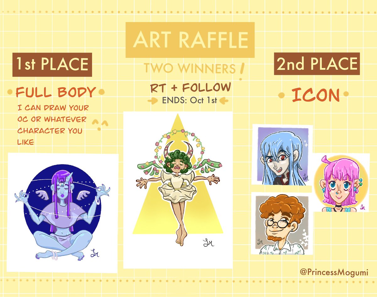 PrincessMogumi's tweet photo. 🍀 Art Raffle 🍀

follow + rt to enter 🖌

#ArtistOnTwitter #artraffle #raffle https://t.co/ma6Q19yd81