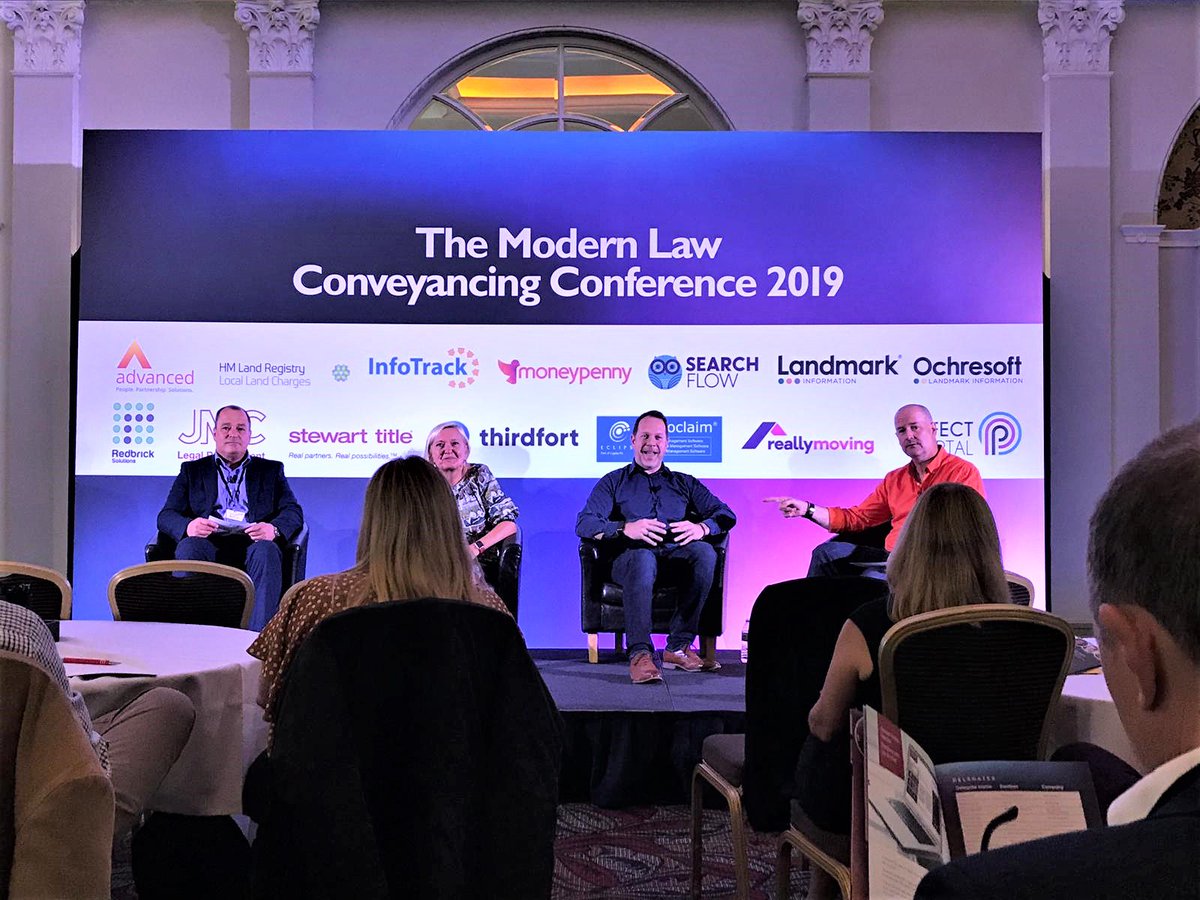 FieldingsPManc's tweet photo. Great panel discussion today at @ModernLawMag with Fieldings Porter's Peter and Amy attending - Modern Law Conveyancing Conference 2019 chaired by David Gilroy of @conscioussol
#MLconveyancing #conveyancing #MLCC2019 #conveyancing #future #growth https://t.co/9IBaOxqoI7