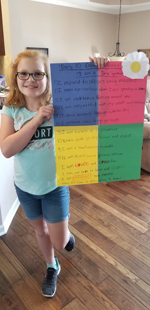 WaddellJB's tweet photo. My oldest loves @DaisyElem! We are thankful for the “Daisy 10” that the school instills in our children. #daisypride #spartanup https://t.co/GfFUqOFf1Z
