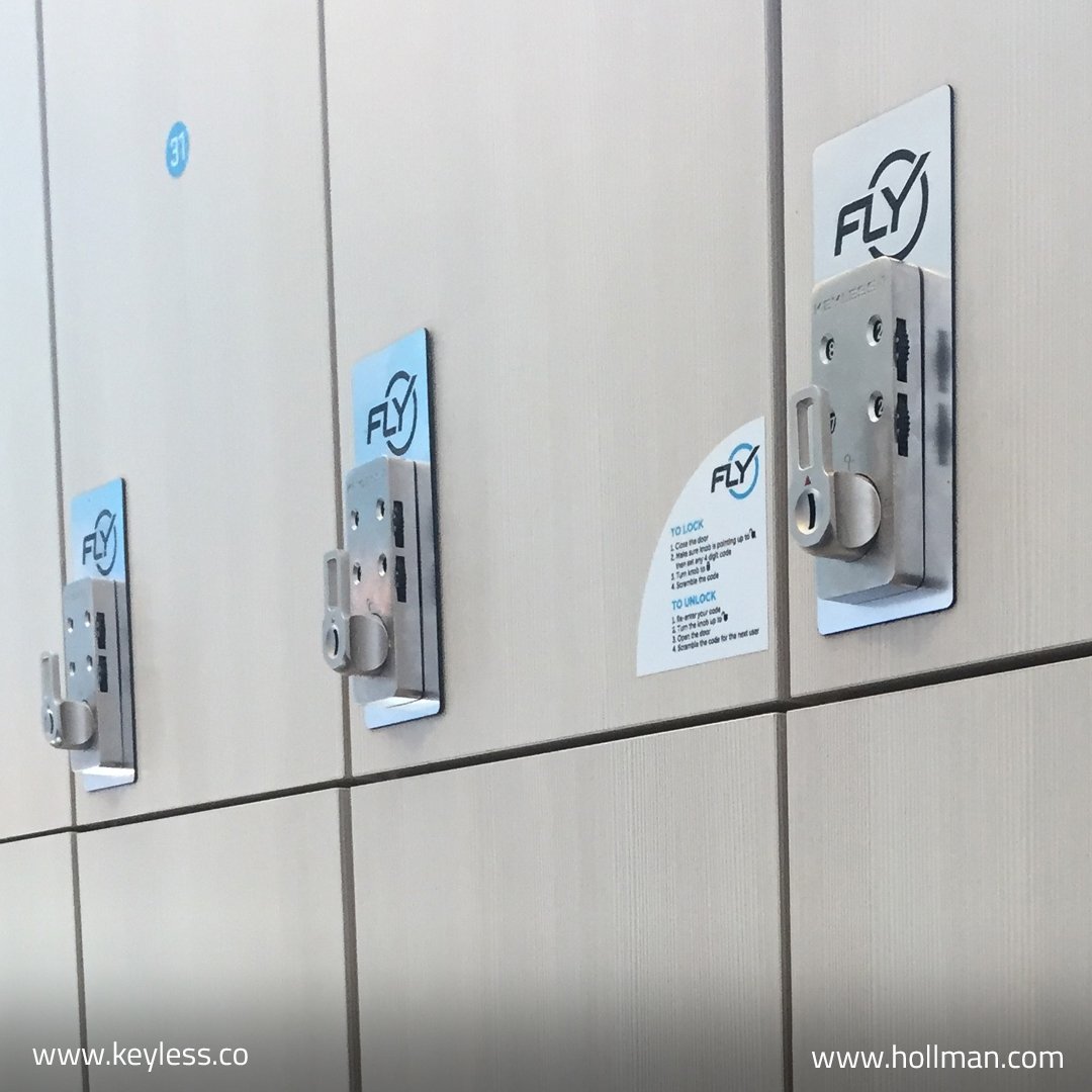 keyless_co's tweet photo. @Flywheel stays accessible to all with our #keyless1ada an adapted version of the #keyless1 which meets ADA compliance requirements. The ADA version of our Keyless1 features an elongated lever which can be operated without grasping. @HollmanLockers #keylessco #ada #theperfectlock https://t.co/EJ0WZq0Eka