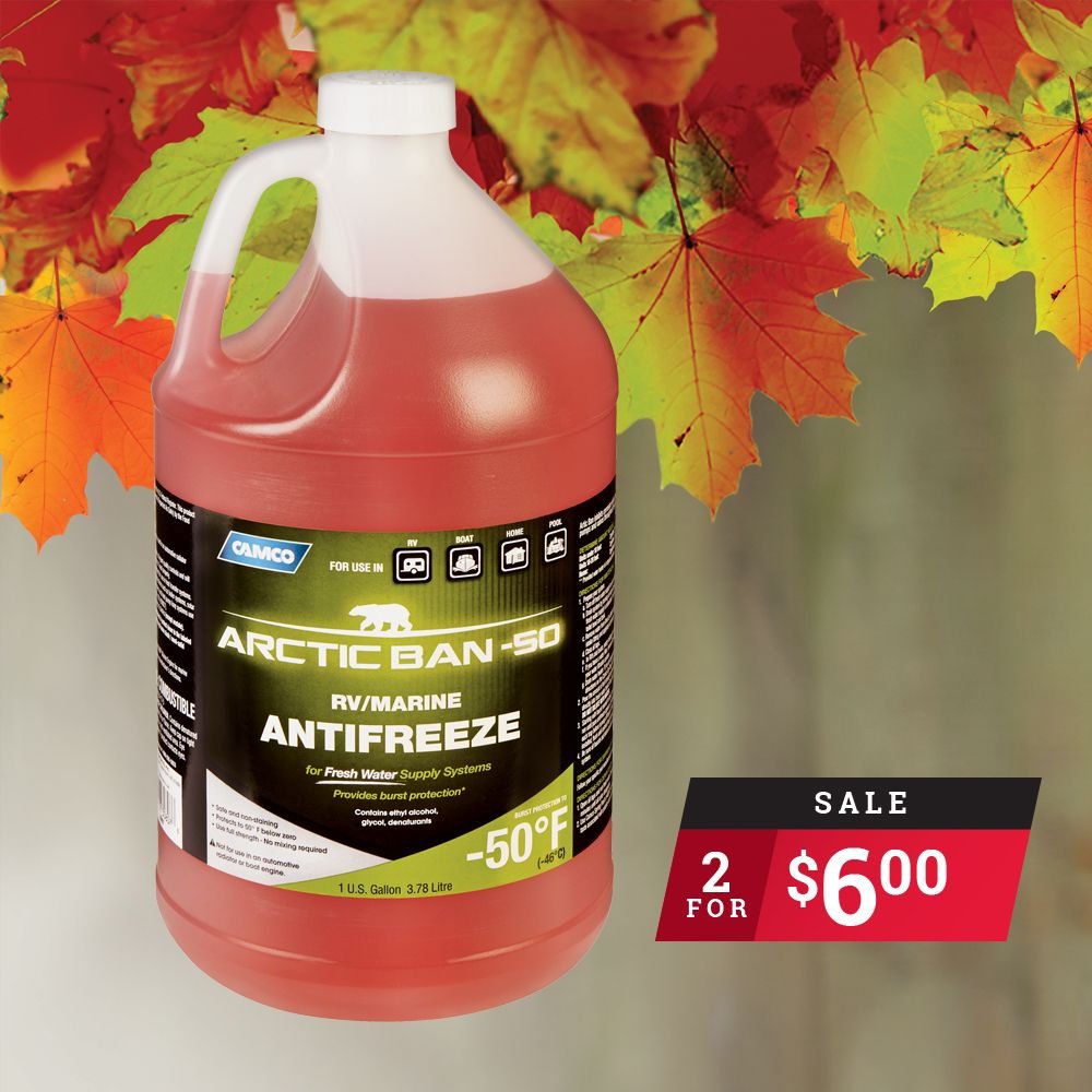 Stock up on this RV/Marine Antifreeze, 2 for $6. Offer good thru September 30th.
