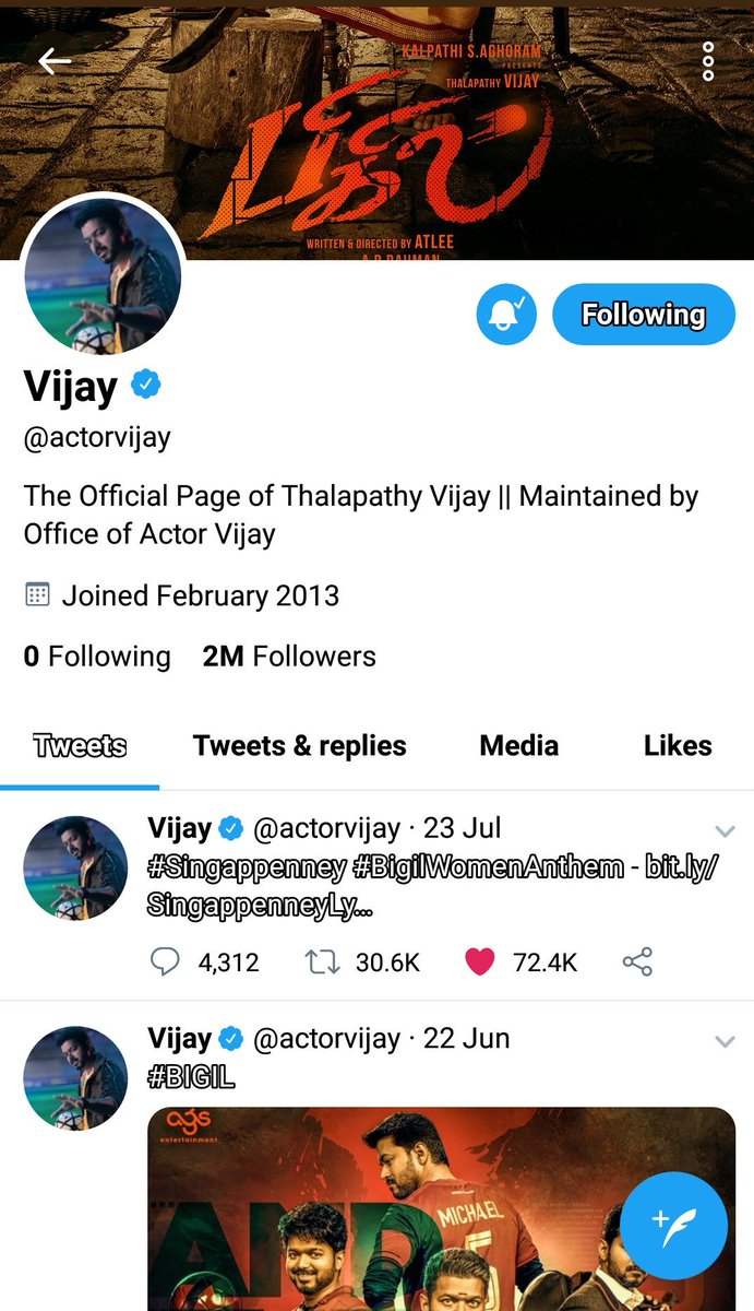 goalsmanoj's tweet photo. @actorvijay🔥Anna didn't shared #verithanamsong Man of Simplicity #VerithanamHits10MillionViews #VerithanamHits1CRViews #VerithanamRecords #BigilDiwali #BigilSecondsingle #BigilPodalaama @archanakalpathi @Atlee_dir @rhevanth95 https://t.co/0UvHzSS8Fz